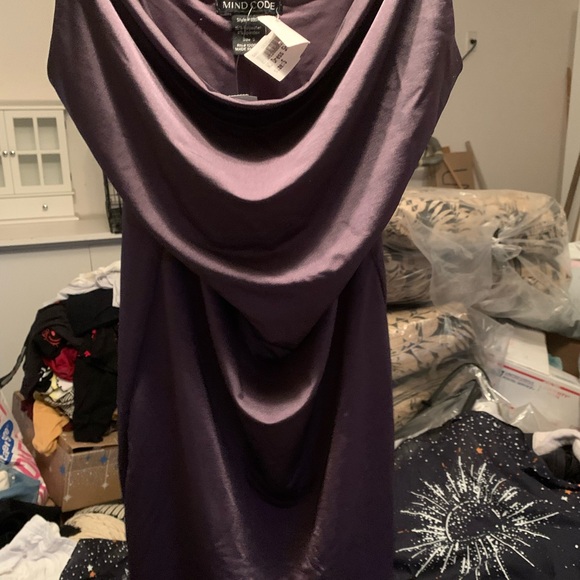 Mind Code Purple Mini Dress - Picture 2 of 5